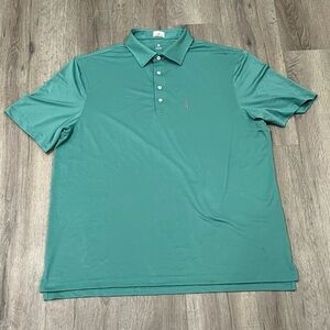 Johnnie-O Men’s XLT Tall Performance Stretch Cotton Green Classic Polo